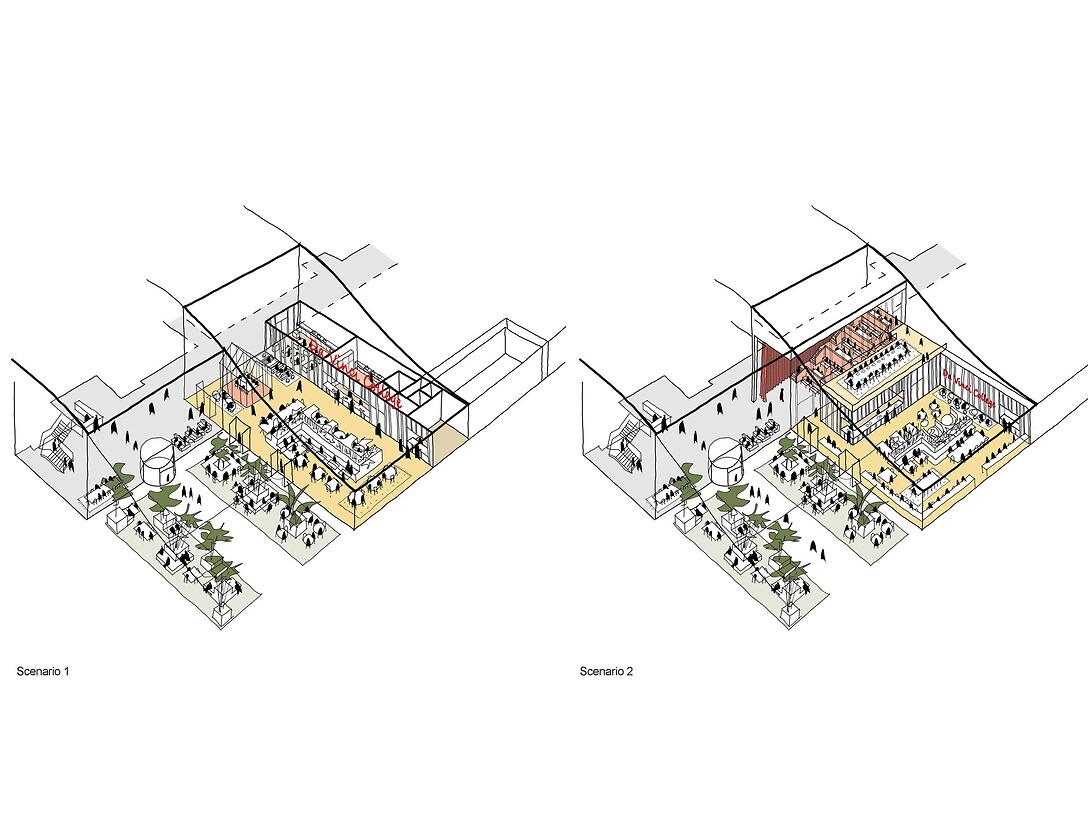 Een leerkeuken die de school met de stad verbindt, Da Vinci College, Gorinchem, NL